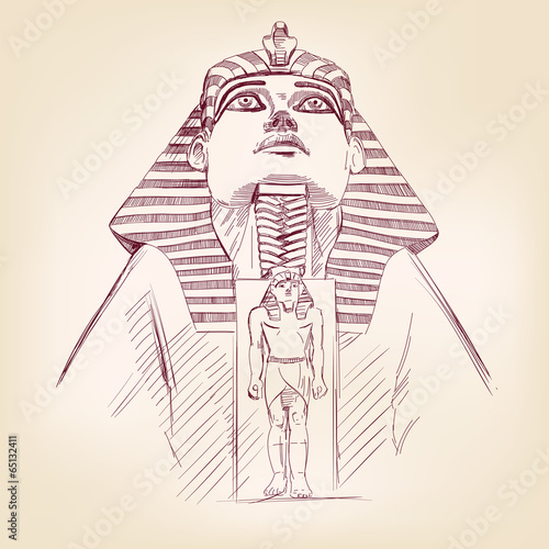 Tutankhamun Egyptian Pharaoh vector llustration