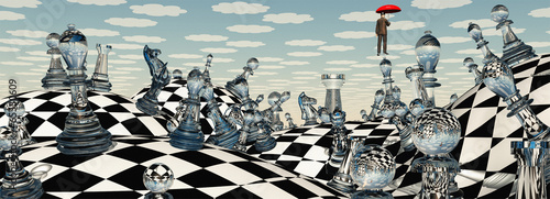 Surreal Chess Landscape