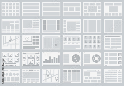 Website Flowcharts, layouts of tabs, infographics, maps
