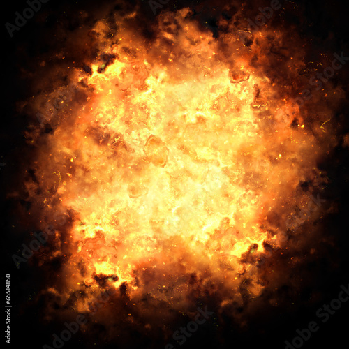 Fiery Exploding Burst Background