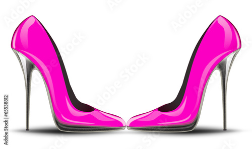 pink high heel shoes