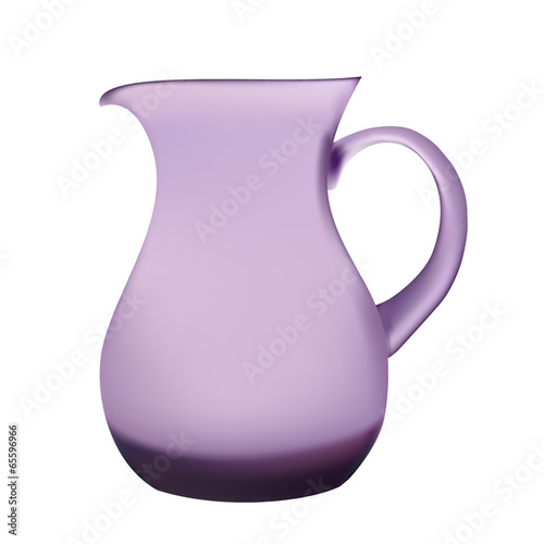 Illustration purple glass pitcher of juice