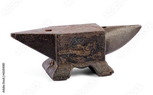 Iron anvil for forging metal