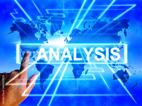 Analysis Map Displays Internet or Worldwide Data Analyzing