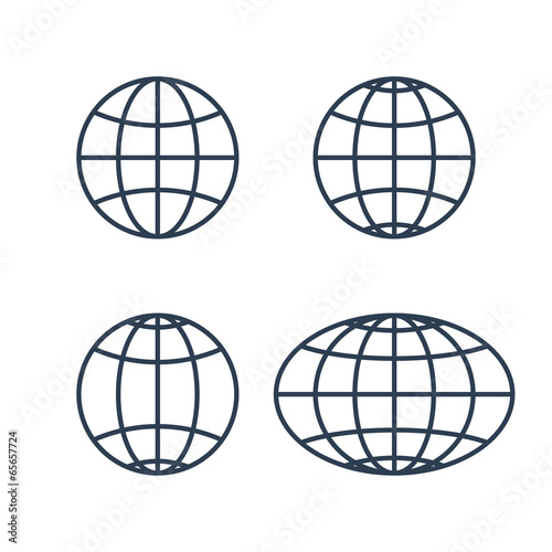globe earth world icons