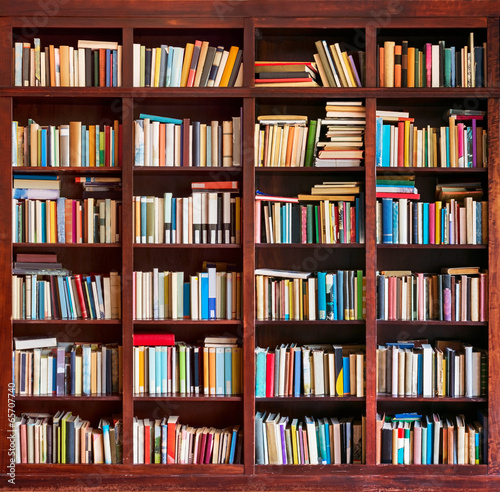 Bookshelf full with books