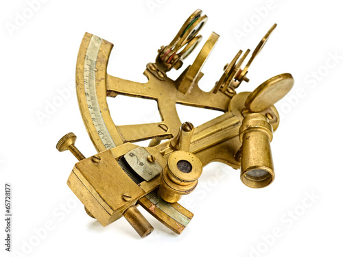 old bronze sextant