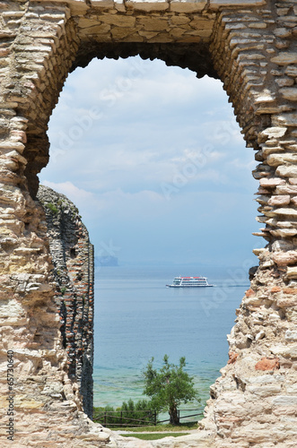Archaeological excavations in Sirmione,Italy