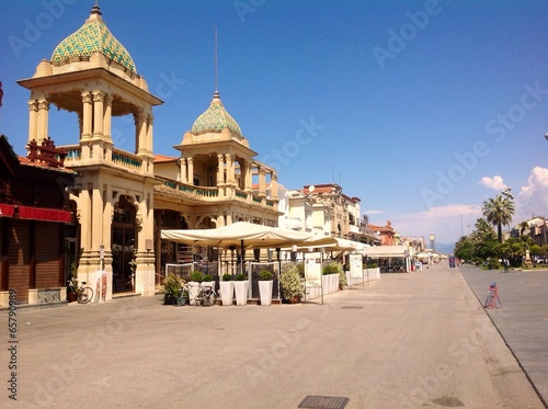 sea boardwalk in Viareggio