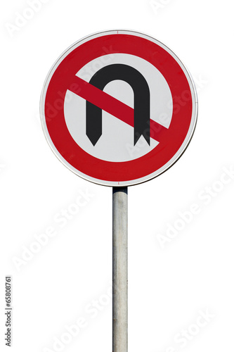 Verkehrsschild wenden verboten