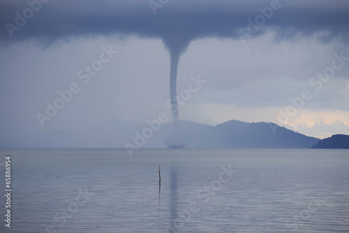 Waterspout on the ocean