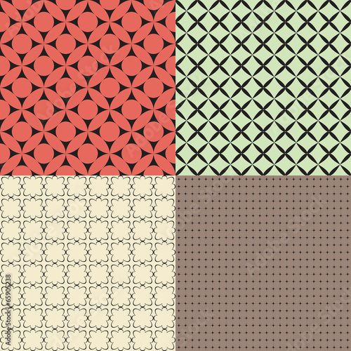 Seamless pattern, retro collection