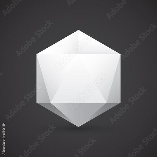 Dodecahedron, vector illustration