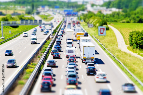 Autobahn A 8 bei Möhringen, Tilt Shift Effekt