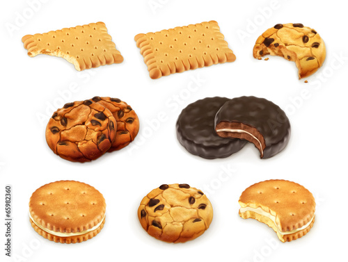 Cookies vector set