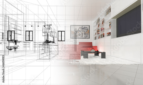 Appartamento, Rendering 3d progetto, interni