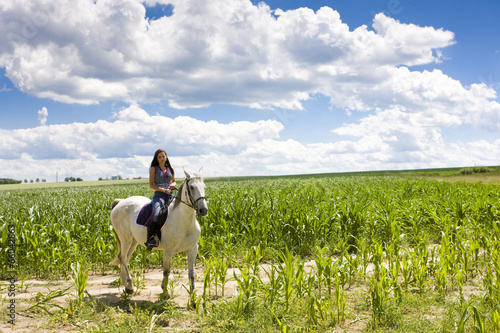 equestrian on horseback