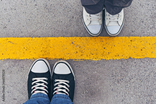 Sneakers from above.