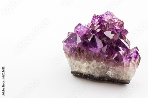 Crystal Stone, purple rough amethyst crystals.