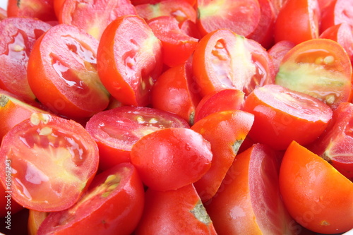 Sliced organic tomato.close up.