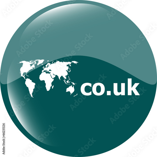 Domain CO.UK sign icon. Top-level internet domain