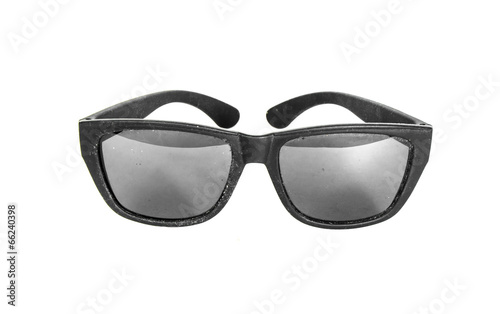 black sunglasses isolated