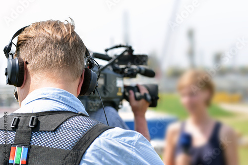 Fernsehteam vor Ort bei Aufzeichnung