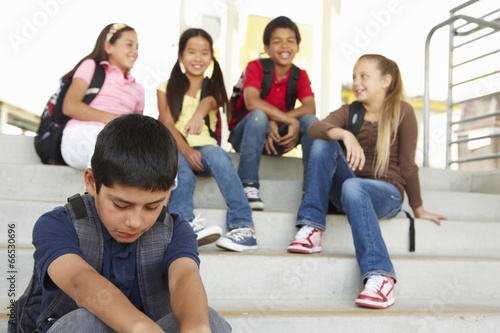 Boy being bullied in school