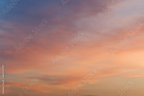 dark blue and pink sunset sky in summer