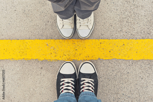 Sneakers from above.