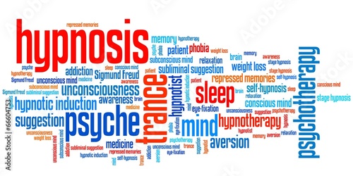 Hypnosis - word cloud illustration