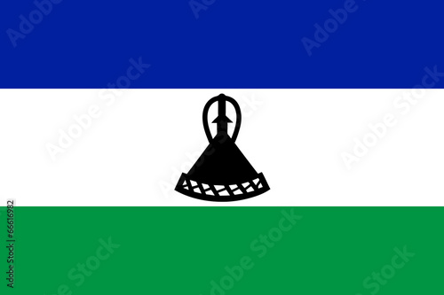 High detailed flag of Lesotho