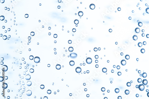 Many bubbles in water close up