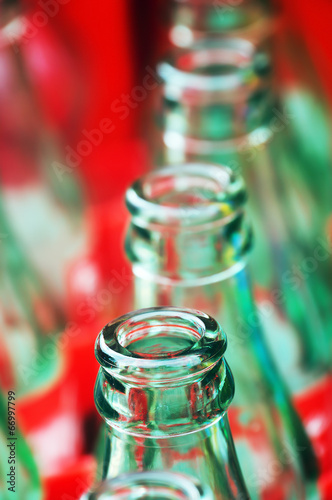 crate of empty glass bottles