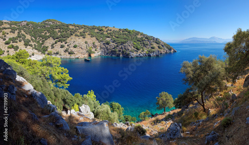Secluded bay in the Turkish Mediterranean