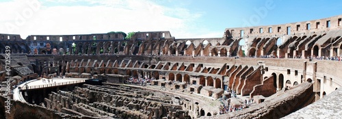 Colosseum was built in the first century in Rome city.