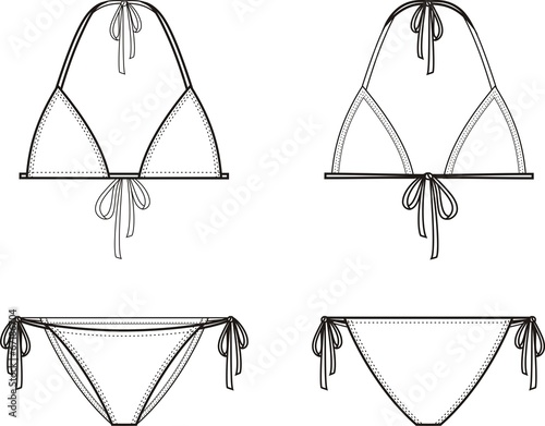 Vector illustration of women's bikini