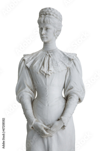 Isolated statue of Empress Elisabeth II from Austria in Corfu at