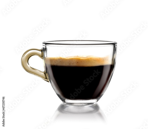 Caffè in tazza di vetro