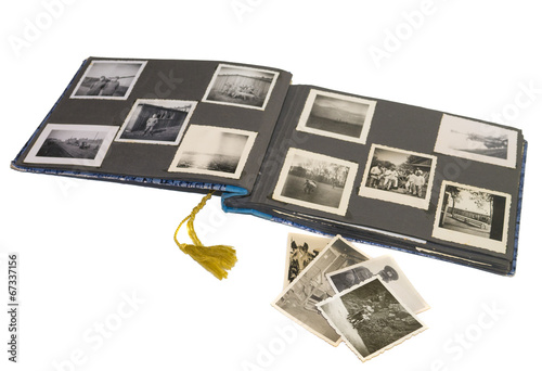 altes antikes fotoalbum, fotobuch, fotografie