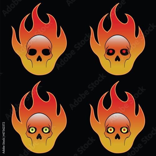 Four Skulls On Fire