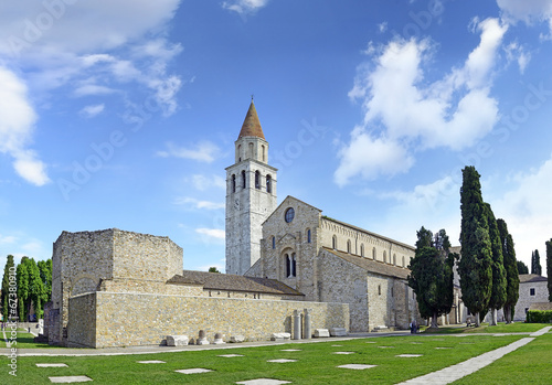 Baptistery, Basilica and bell tower of Aquileia, Italy. UNESCO