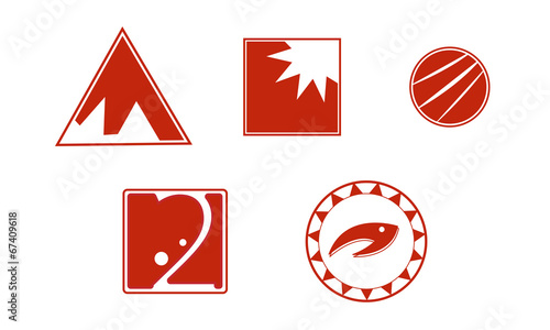simple red logos