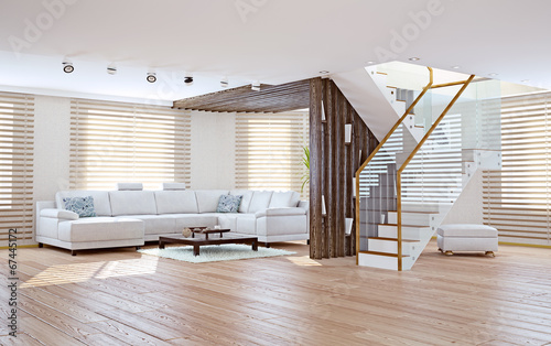 living room interior. 3d concept