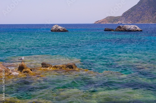 Rocky coast in Greece