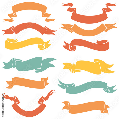 Vector Set of Ribbons for Your Text