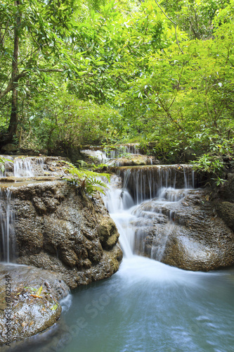 lime stone water fall in arawan water fall national park kanchan