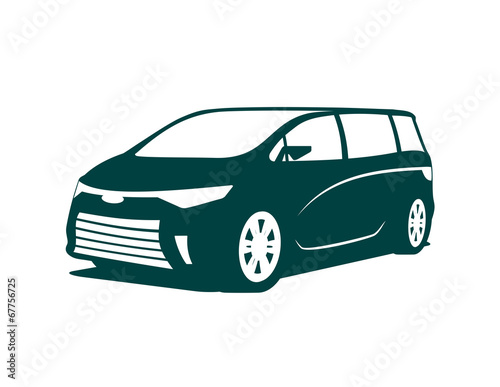 An illustration of concept of minivan icon