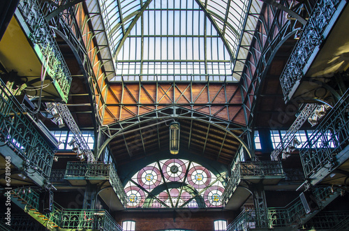 Innenansicht Fischmarkthalle in Hamburg, Deutschland