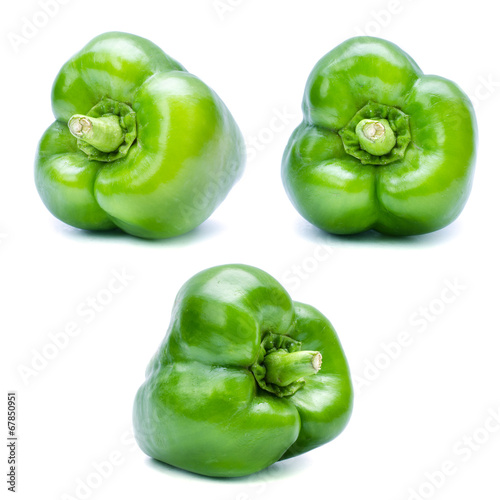 bell pepper or capsicum isolated on white